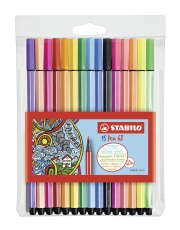Premium-Filzstift - Pen 68 - 15er Pack - mit 15 verschiedenen Farben inklusive 5 Neonfarben