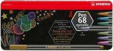 Premium Metallic-Filzstift - Pen 68 metallic - 8er Metalletui - mit 8 verschiedenen Metallic-Farben