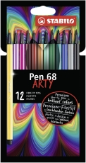 Premium-Filzstift - Pen 68 - ARTY - 12er Pack - mit 12 verschiedenen Farben