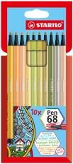 Premium-Filzstift - Pen 68 - 10er Pack - mit 10verschiedenen Farben