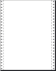 DIN-Computerpapier, 1fach, 12x240 mm (A4 hoch), längsperforiert, 2000 Blatt