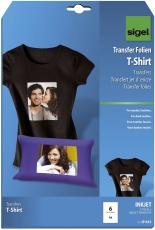 InkJet Transfer Folien für T-Shirts, für dunkle Textilien, inkl. Bügelpapier, 6 Folien