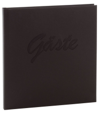 Gästebuch Roma - 23 x 25 cm, 176 Seiten, Leder schwarz