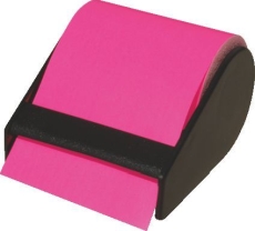 Haftnotiz Rolle im Abroller - neonpink 60 mm x 10 m, nachfüllbar