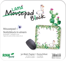 Mousepad - Block Lama - 240 x 220 mm, 30 Blatt Papier