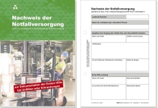 Vordruck Nachweis der Notfallversorgung - A5, 50 Blatt