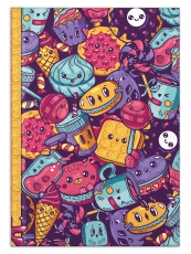 Notizbuch Sweets - A4, Hardcover, 96 Blatt, blanko