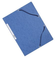 Eckspanner - Karton A4 mit Gummizug blau