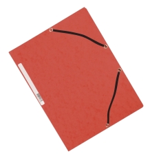 Eckspanner - Karton A4 mit Gummizug rot