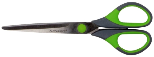 Schere Soft Grip 17,5 cm grau/grün