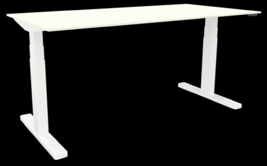 Schreibtisch elektrisch höhenverstellbar, 160x80cm, weiß/weiß