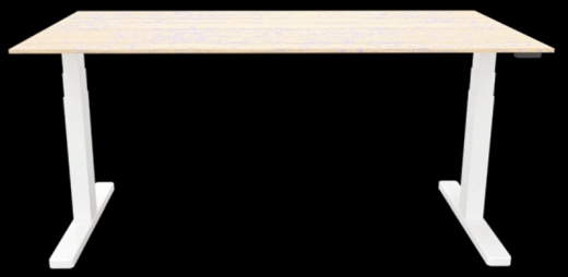 Schreibtisch elektrisch höhenverstellbar, 160x80cm, eiche/weiß