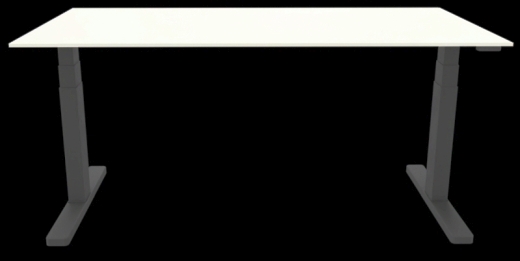 Schreibtisch elektrisch höhenverstellbar, 160x80cm, weiß/schwarz