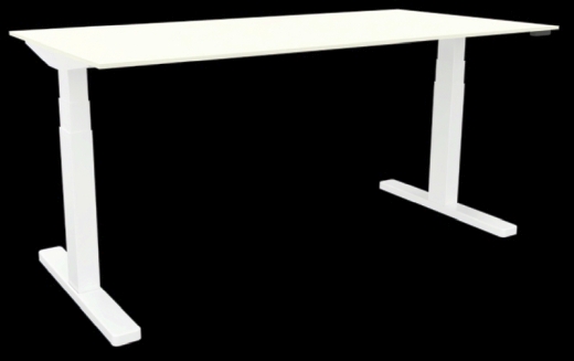 Schreibtisch elektrisch höhenverstellbar, 180x80cm, weiß/weiß