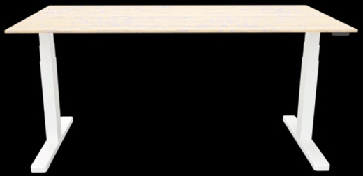 Schreibtisch elektrisch höhenverstellbar, 180x80cm, eiche/weiß