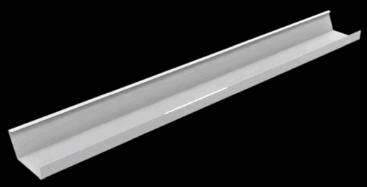 Kabelwanne, 135cm, Stahl, schwarz