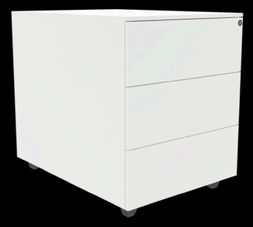 Rollcontainer 3 Laden, Stahl, silber