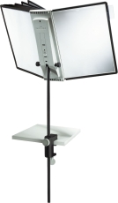 Sichttafelsystem SHERPA® Desk Clamp 10 - 10 Tafeln, schwarz/grau