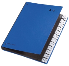 Pultordner Color-Einband - Tabe A - Z, 24 Fächer, blau