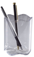 Stifteköcher TREND - 80 x 102 mm, transparent grau