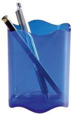 Stifteköcher TREND - 80 x 102 mm, transparent blau