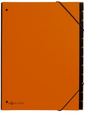 Pultordner Trend - 12 Fächer, Eckspanngummi, orange