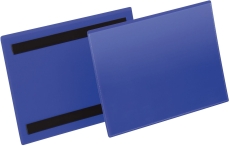 Kennzeichnungstasche - magnetisch, A5 quer, PP, dokumentenecht, dunkelblau, 50 Stück