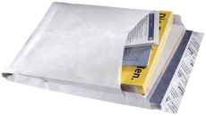 Faltentaschen aus Tyvek® B4, mit 38 mm-Falte, Spitzboden, 55 g/qm, weiß, 100 Stück