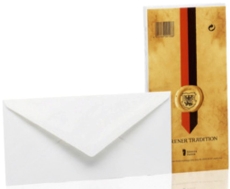 Briefhülle Dürener Tradition - DL, 25 Stück, weiß, satiniert