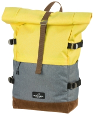 Schulrucksack Roll up two - butter / grey