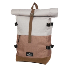 Schulrucksack Roll up two - light grey / Biscuit