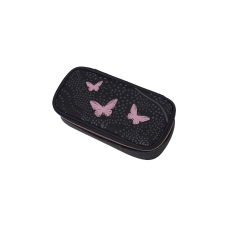 Schüleretui Fame Glow 3.0 Butterfly - anthrazit, 21 x 6 x 10 cm, 1 Fach, ungefüllt