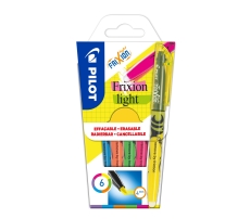 Textmarker FriXion Light Soft - M, 6er Etui pastell