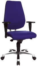 Fitness-Design-Drehstuhl SITNESS 30 - blau, Teppichrollen