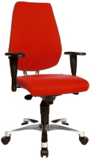 Fitness-Design-Drehstuhl SITNESS 30 - rot, Teppichrollen