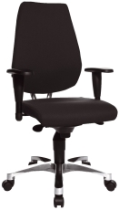 Fitness-Design-Drehstuhl SITNESS 30 - schwarz, Teppichrollen