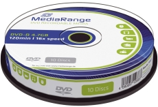DVD-R - 4.7GB/120Min, 16-fach/Spindel, Packung mit 10 Stück