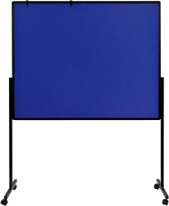 Moderationstafel PREMIUM mobiles Multiboard XL - 120 x 150 cm, marineblau Pinnwand