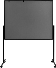 Moderationstafel PREMIUM mobiles Multiboard XL - 120 x 150 cm, grau Pinnwand