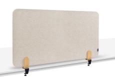 ELEMENTS Tischtrennwand akustik Pinboard - 60 x 120 cm, beige, Klammern