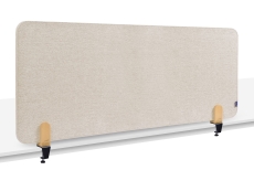 ELEMENTS Tischtrennwand akustik Pinboard - 60 x 160 cm, beige, Klammern