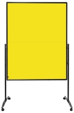 Moderationswand PREMIUM PLUS - 150x120 cm, klappbar, Filz, gelb