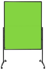 Moderationswand PREMIUM PLUS - 150x120 cm, klappbar, Filz, grün