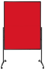 Moderationswand PREMIUM PLUS - 150x120 cm, klappbar, Filz, rot