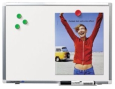 Whiteboardtafel Premium Plus - 120 x 90 cm, weiß, magnethaftend, Wandmontage