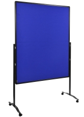 Moderationswand PREMIUM PLUS - 150x120 cm, klappbar, Filz, marineblau