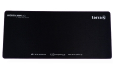 TERRA Mousepad XXL NEON Gaming black/purple lila Umkettelung, 900 x 400 x 3 mm