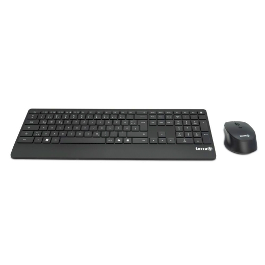 TERRA Desktop 4000 Wireless AES [DE] USB black Copilot Tastatur+Maus, QWERTZ, 105 Tasten,