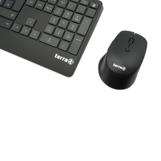 TERRA Desktop 4000 Wireless AES [DE] USB black Copilot Tastatur+Maus, QWERTZ, 105 Tasten,