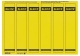 1686 PC-beschriftbare Rückenschilder - Papier, kurz/schmal, 150 Stück, gelb
